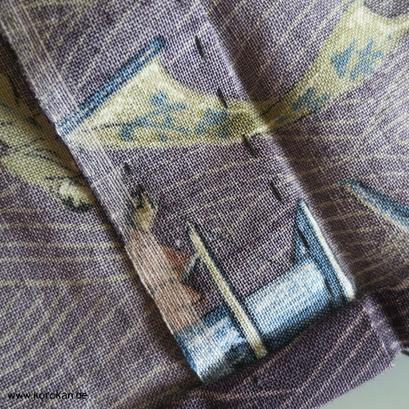 Transportboote auf Wellen Wollmuslin Juban
