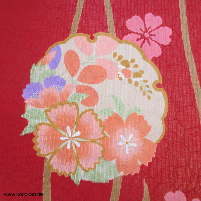 Spiegel, Sakura Yukata Baumwollstoff