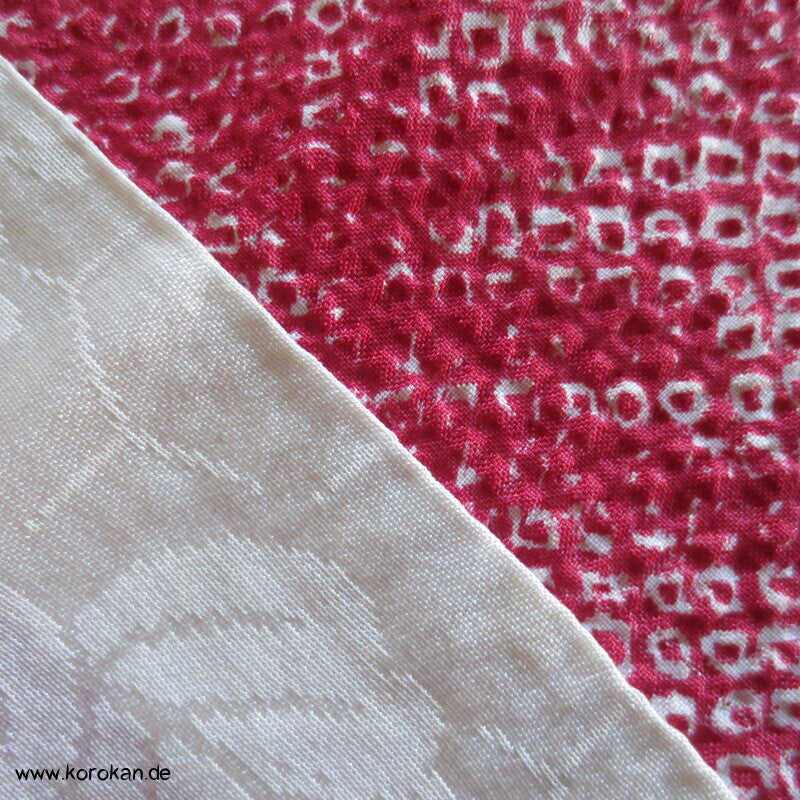 Fake Full Shibori Haori Ahornblätter in rotrosa