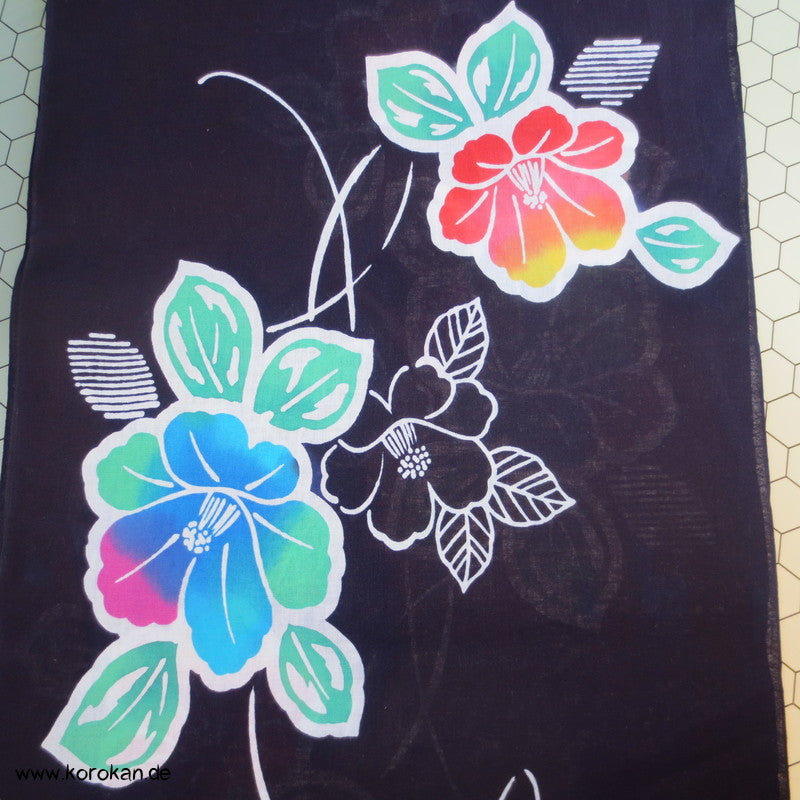 bunte Blüten Yukata Kimono Baumwolle