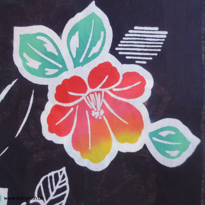 bunte Blüten Yukata Kimono Baumwolle