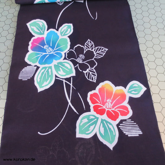 bunte Blüten Yukata Kimono Baumwolle