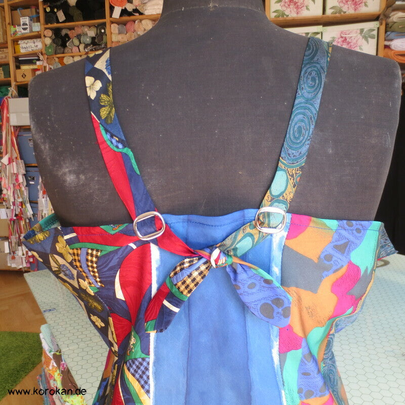 Upcycling Seiden Krawatten Top  bunt