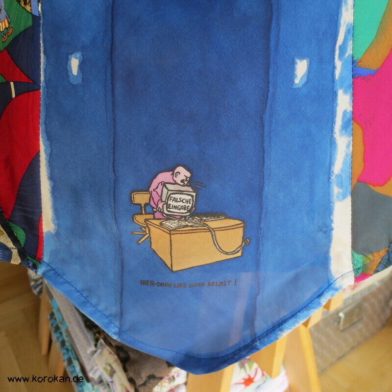 Upcycling Seiden Krawatten Top  bunt