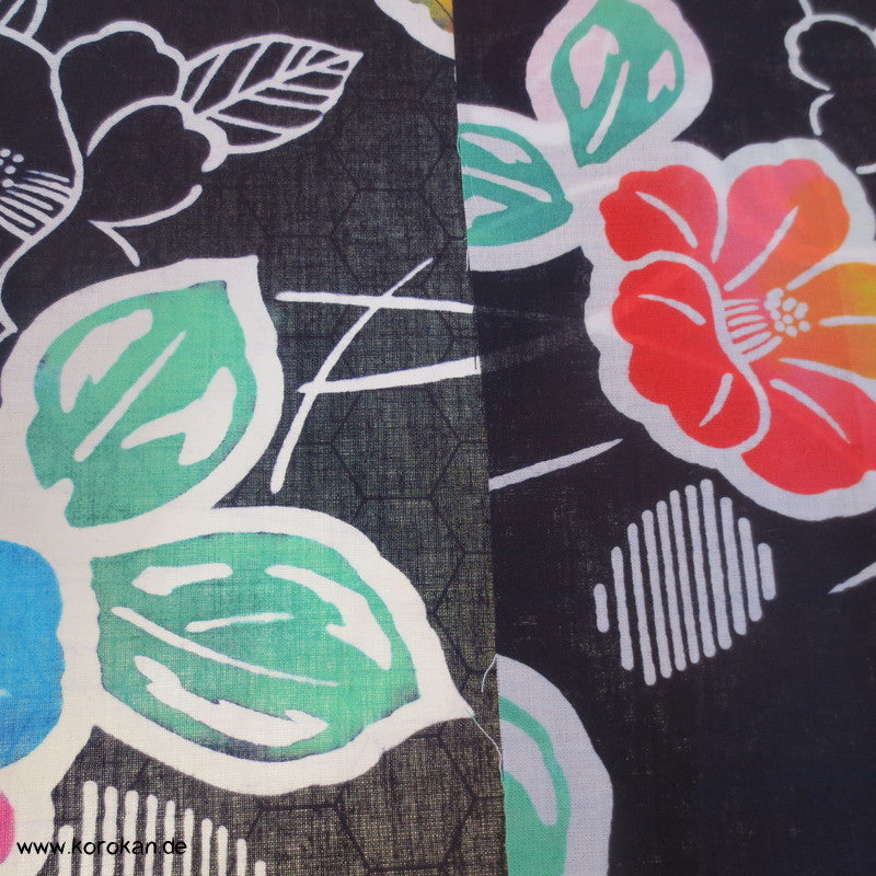 bunte Blüten Yukata Kimono Baumwolle