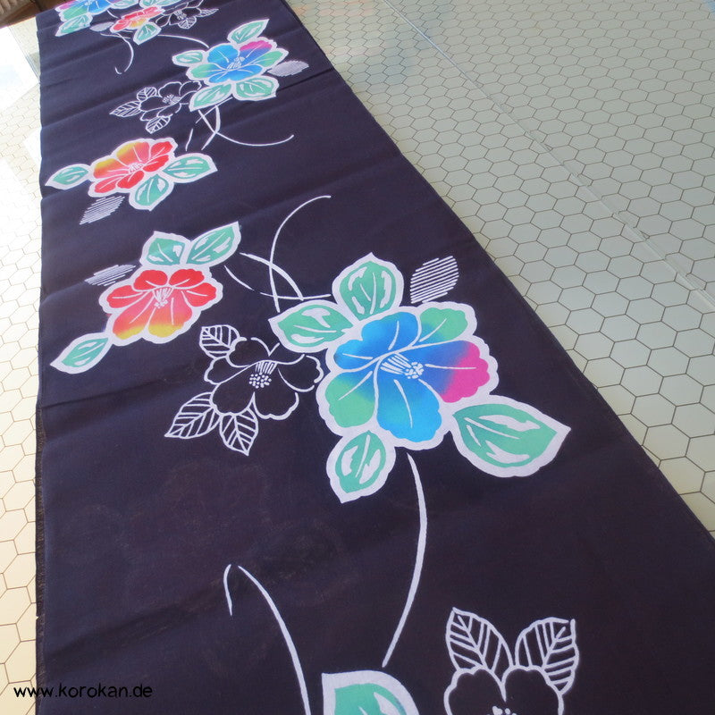 bunte Blüten Yukata Kimono Baumwolle