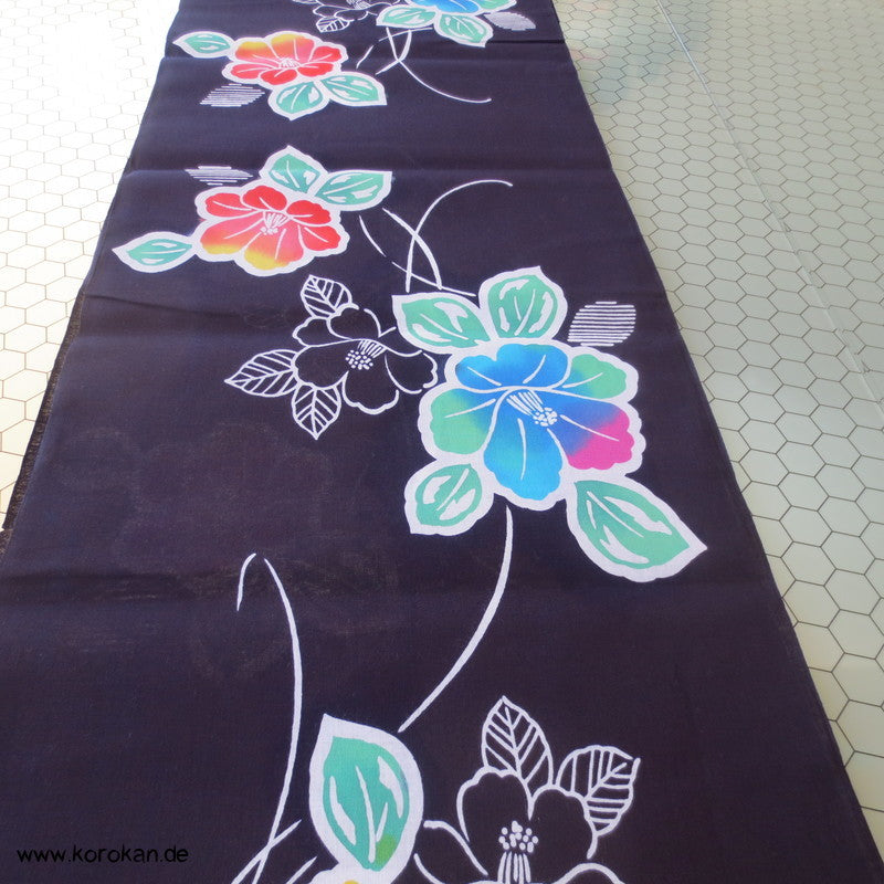 bunte Blüten Yukata Kimono Baumwolle