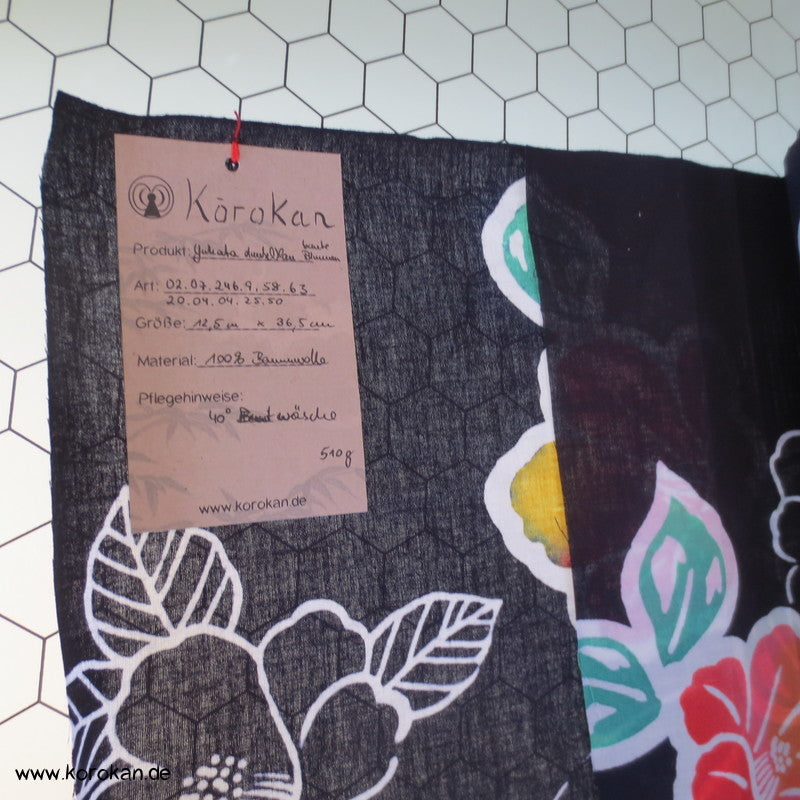bunte Blüten Yukata Kimono Baumwolle