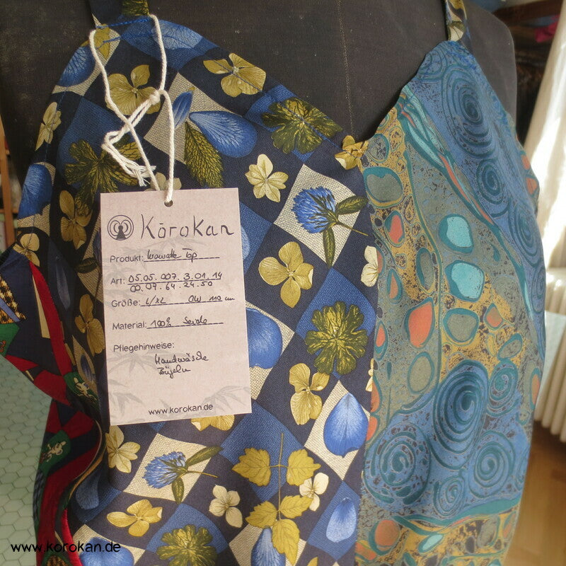 Upcycling Seiden Krawatten Top  bunt