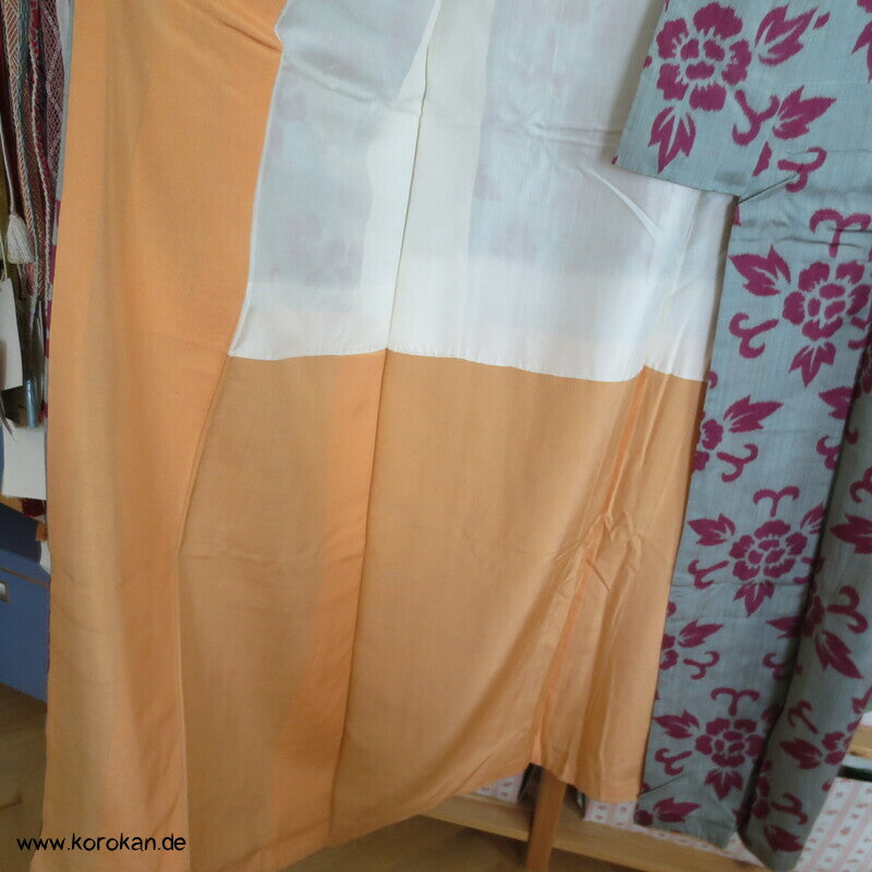 Päonien Karakusa Arabesken Meisen Seiden Kimono