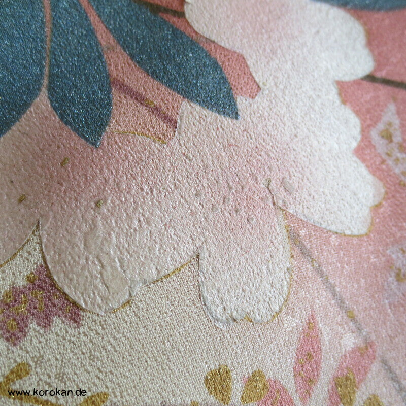 klassischer Kirschblütenzweige Homongi Seidendamast Kimono