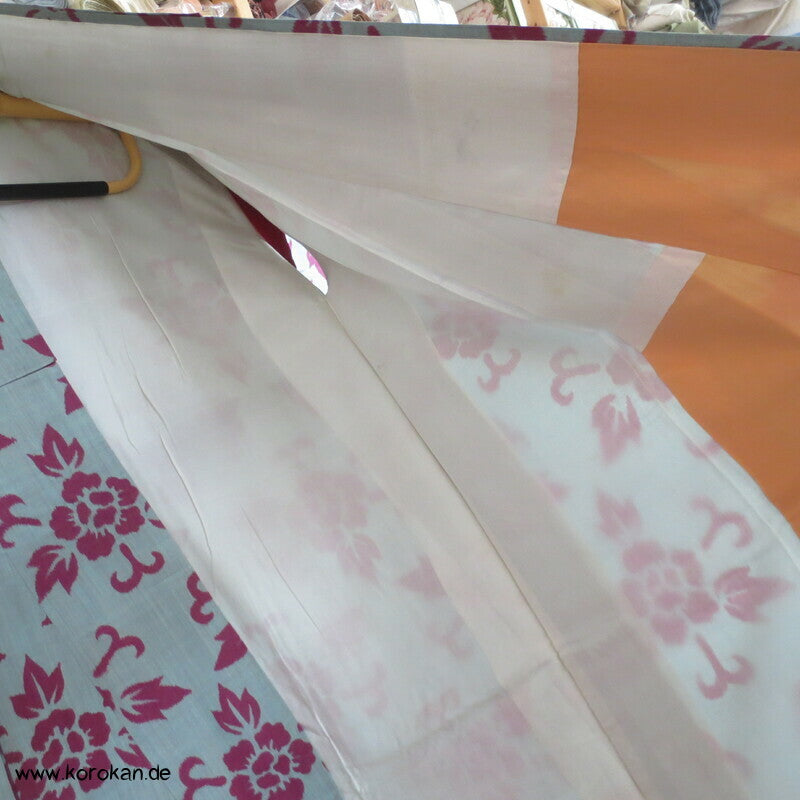 Päonien Karakusa Arabesken Meisen Seiden Kimono