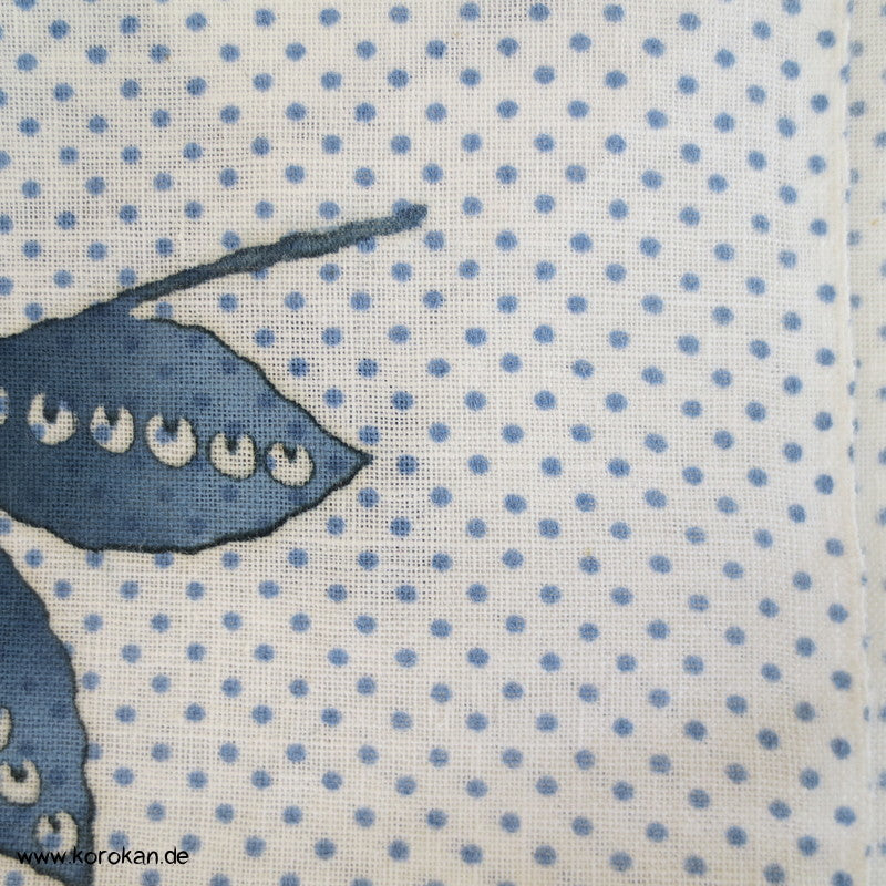 Kiku, Gräser, Kanoko Dots Yukata Kimono Baumwolle