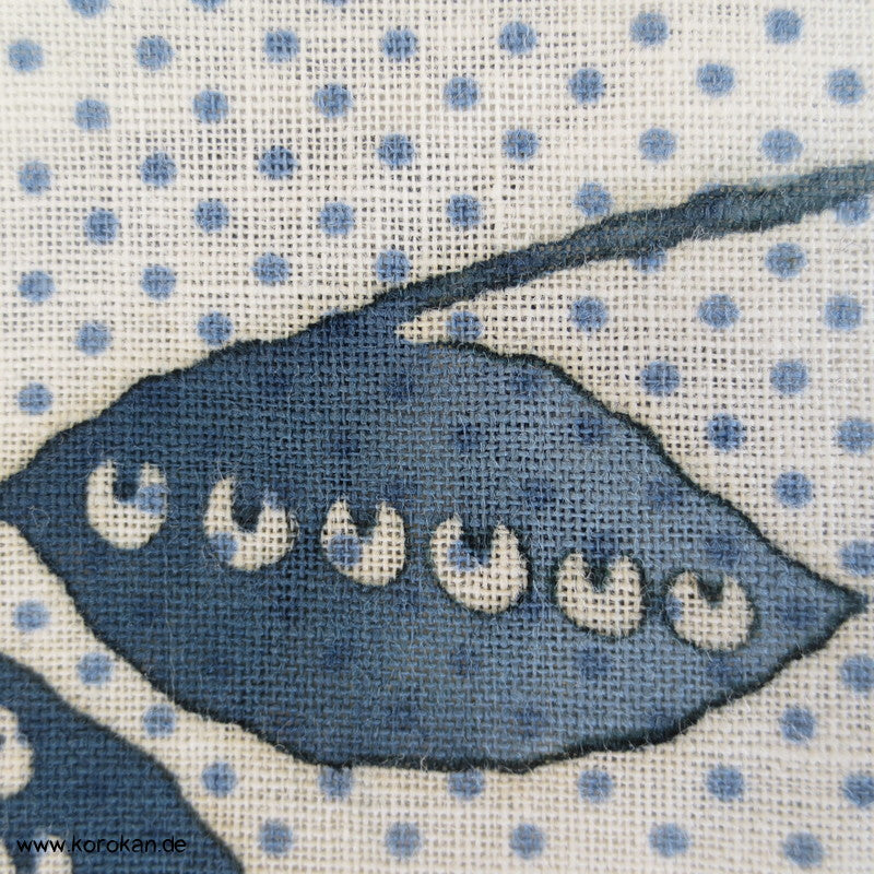 Kiku, Gräser, Kanoko Dots Yukata Kimono Baumwolle