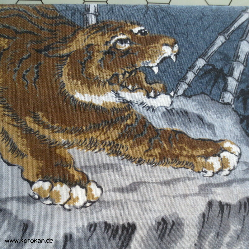 Drache und Tiger Männer Juban Kimono Wollmuslin