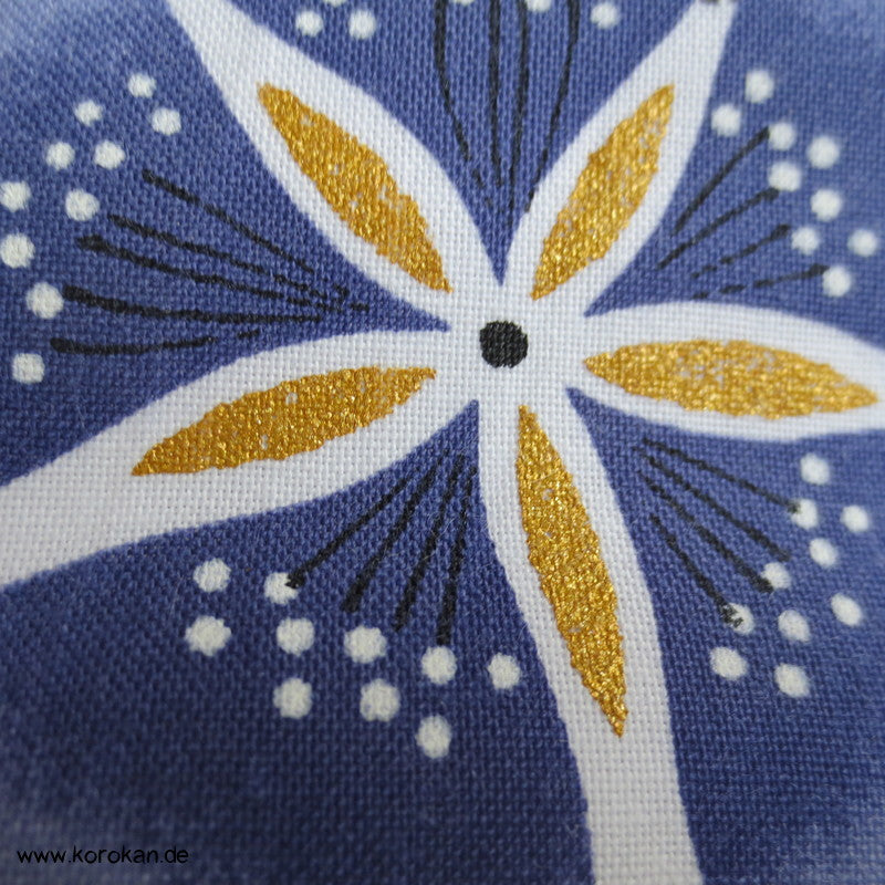Nadeshiko mit Gold Yukata Kimono Baumwollstoff