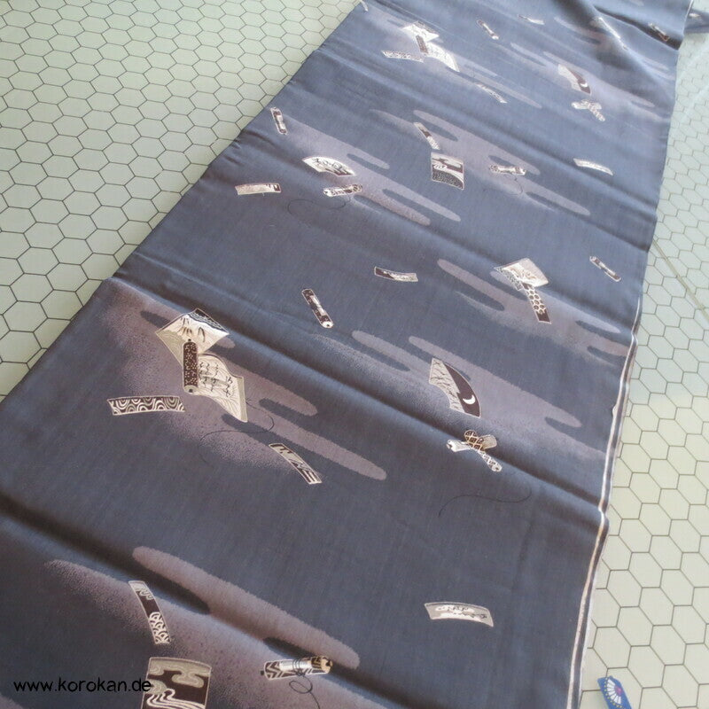 Shikishi, Bildrollen Männer Juban Kimono Wollmuslin