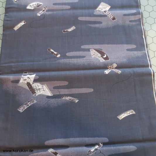 Shikishi, Bildrollen Männer Juban Kimono Wollmuslin