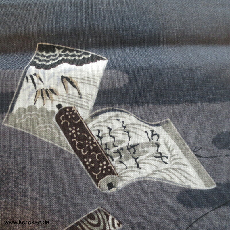 Shikishi, Bildrollen Männer Juban Kimono Wollmuslin
