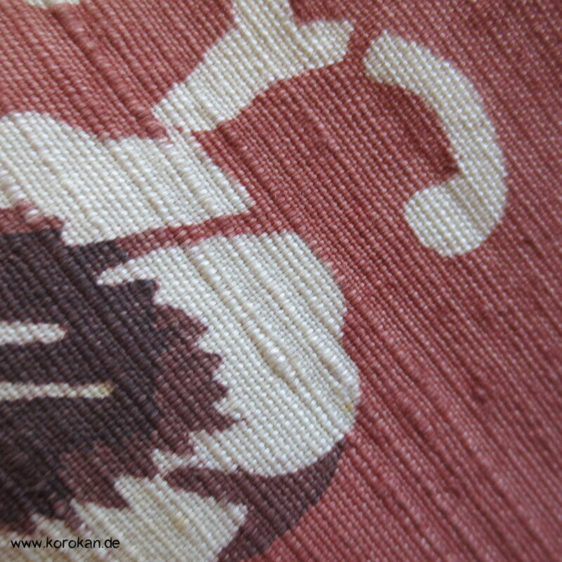 Tsumugi Seiden Kimono, gedruckte Kiku Chrysanthemen