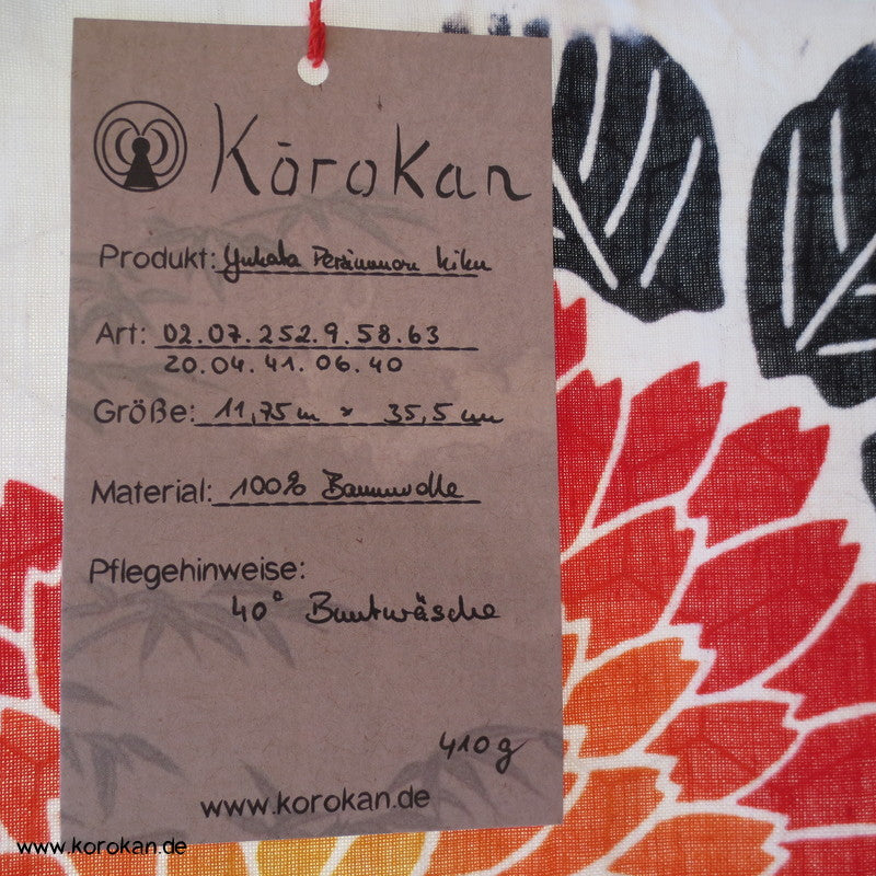 Mangiku Kugelchrysanthemen groß bunt Yukata Kimono Baumwolle