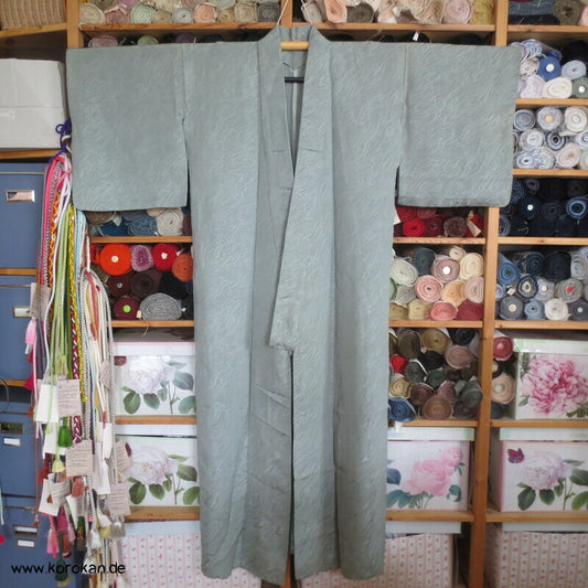 blaujadegrüner Iromuji Kimono annual growth Seidendamast