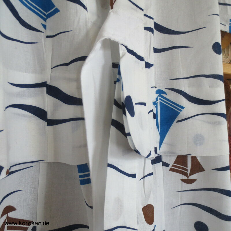 Yukata Kimono für Kinder, Segelboote und Wellen