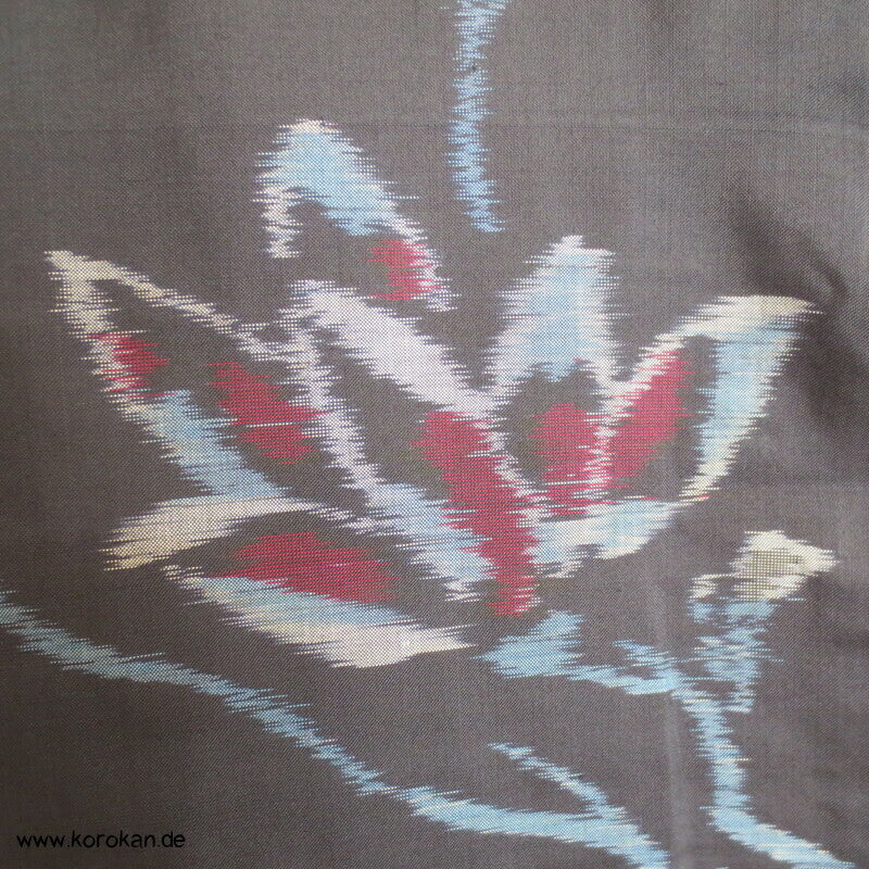 Japan Magnolien auf schwarz Meisen Seiden Kimono