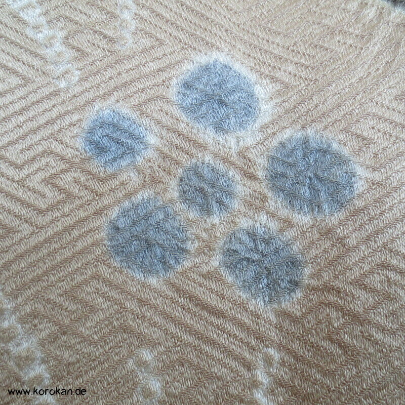 Shibori Fluss auf Sayagata Damast Homongi Kimono