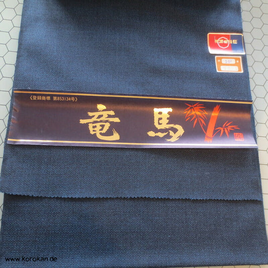 blau schwarzer Kikko Wolle / Seide Männer Kimono Ensemble Tanmono