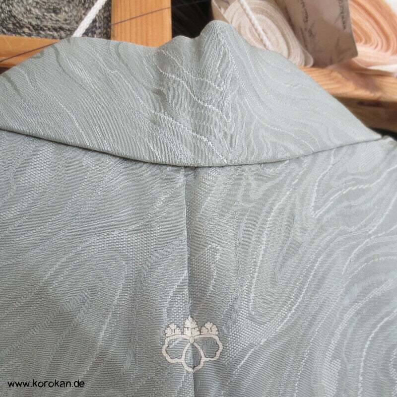 blaujadegrüner Iromuji Kimono annual growth Seidendamast
