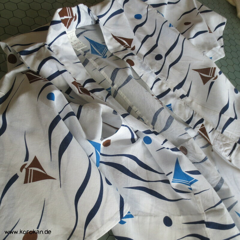 Yukata Kimono für Kinder, Segelboote und Wellen