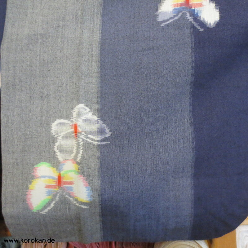 Schmetterling Kasuri Woll Haori Kimono Jacke