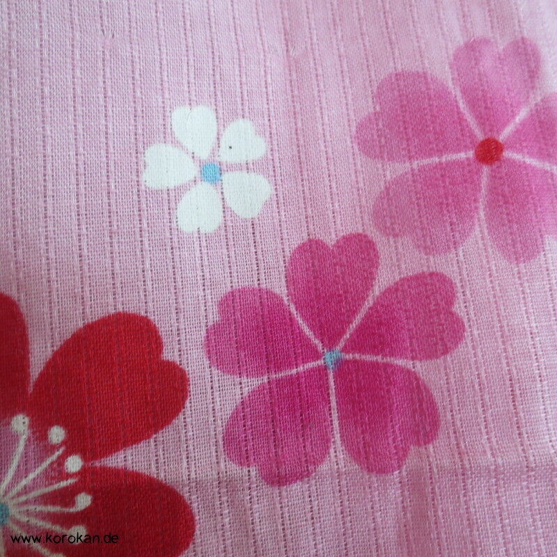 Yukata Kimono für Mädchen, Sakura Blüten auf rosa