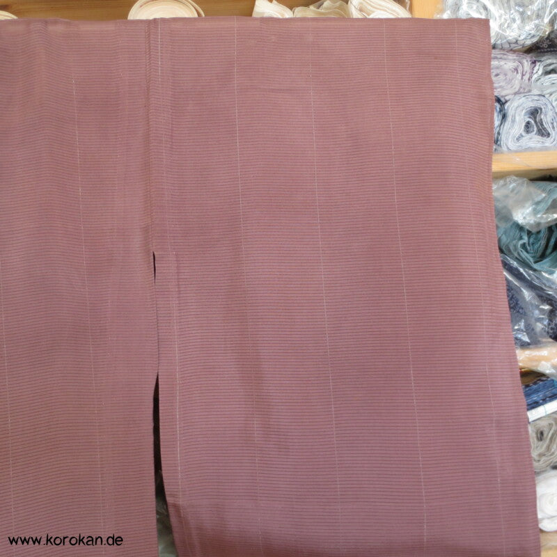 antiker Hitoe - Kimono aus weichem Rho mit feinen Silberstreifen