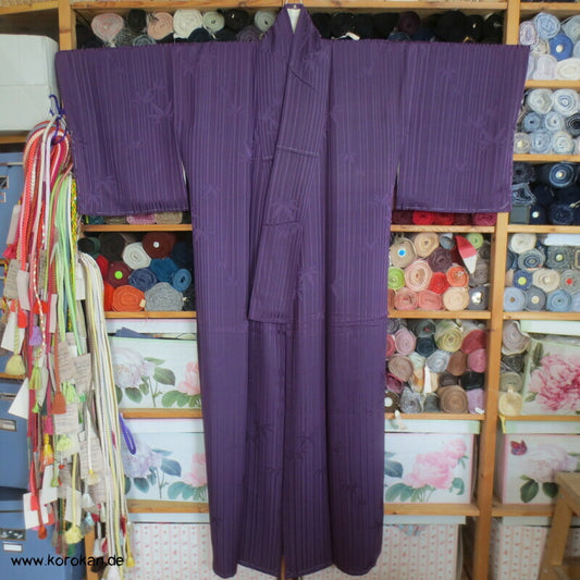 gewebter Bambus, Murasaki lila Iromuji Kimono