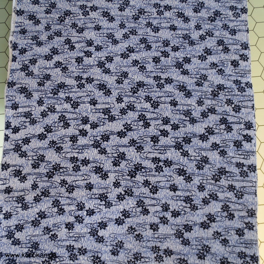fließendes Wasser - Ahornblätter Yukata Kimono Baumwolle