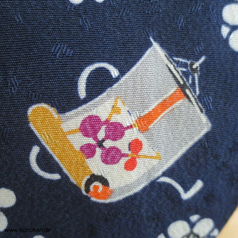 japanische Symbole Komon Seidendamast Kimono
