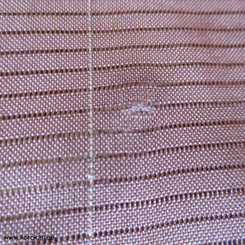 antiker Hitoe - Kimono aus weichem Rho mit feinen Silberstreifen