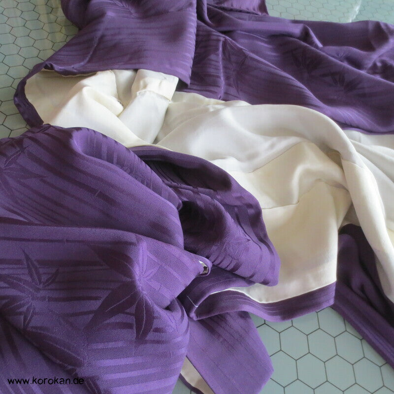 gewebter Bambus, Murasaki lila Iromuji Kimono