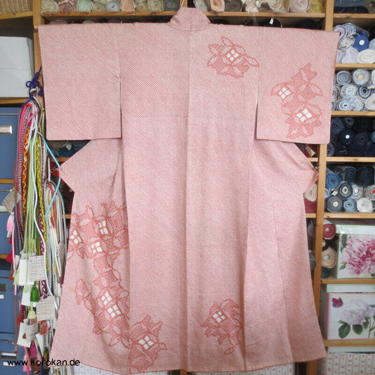 Full Shibori Shippo Motive Tsukesage Kimono