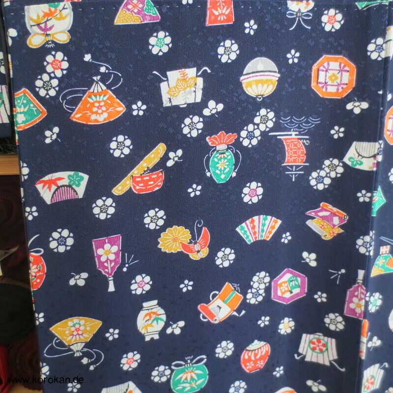 japanische Symbole Komon Seidendamast Kimono