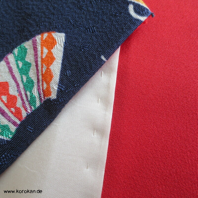 japanische Symbole Komon Seidendamast Kimono