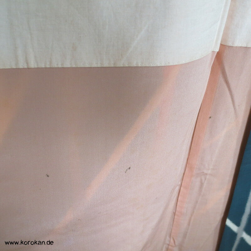 Art Deco Japan abstraktes Zweigegitter auf petrol Meisen Seiden Kimono