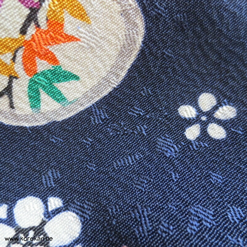 japanische Symbole Komon Seidendamast Kimono