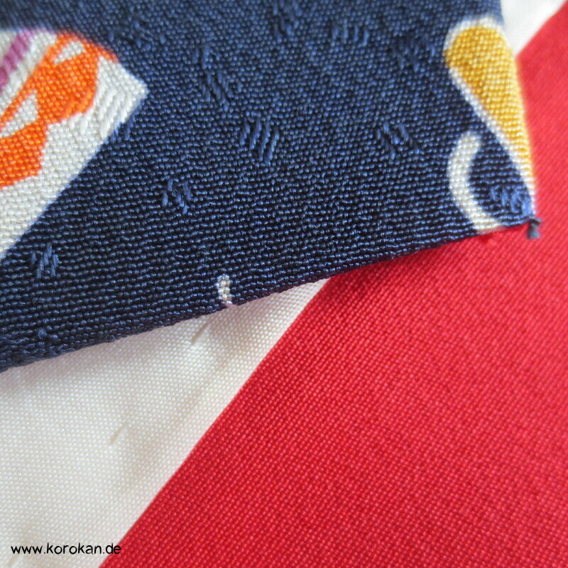 japanische Symbole Komon Seidendamast Kimono