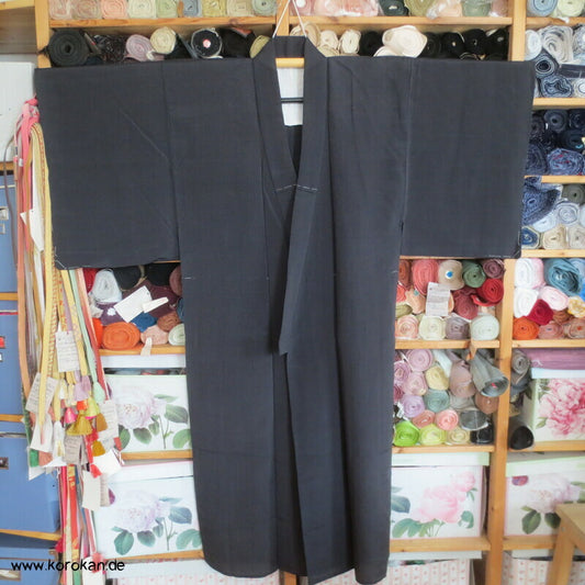 fein karierter Sha Seiden Hitoe Sommer Männer Kimono