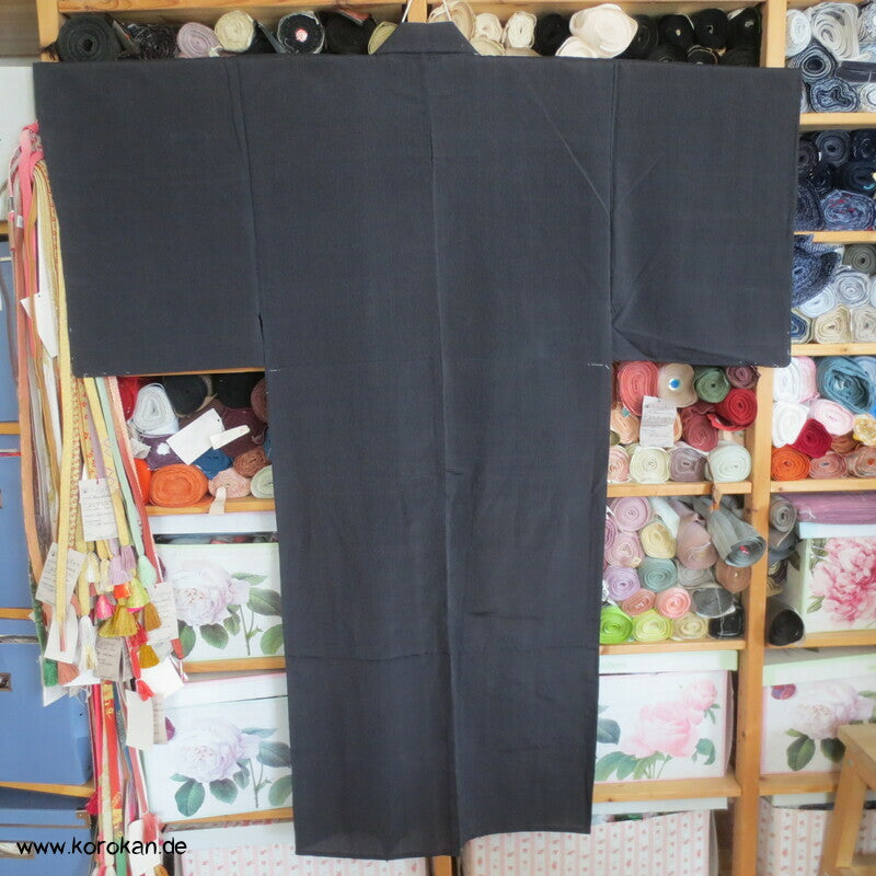 fein karierter Sha Seiden Hitoe Sommer Männer Kimono