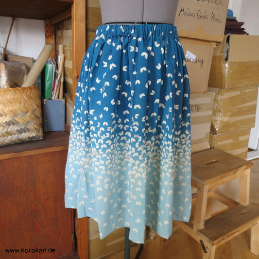 japanischer Upcycling Rock mit Gummizug in der Taille