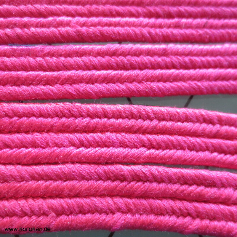 Obijime, pink uni, Seide, geflochten